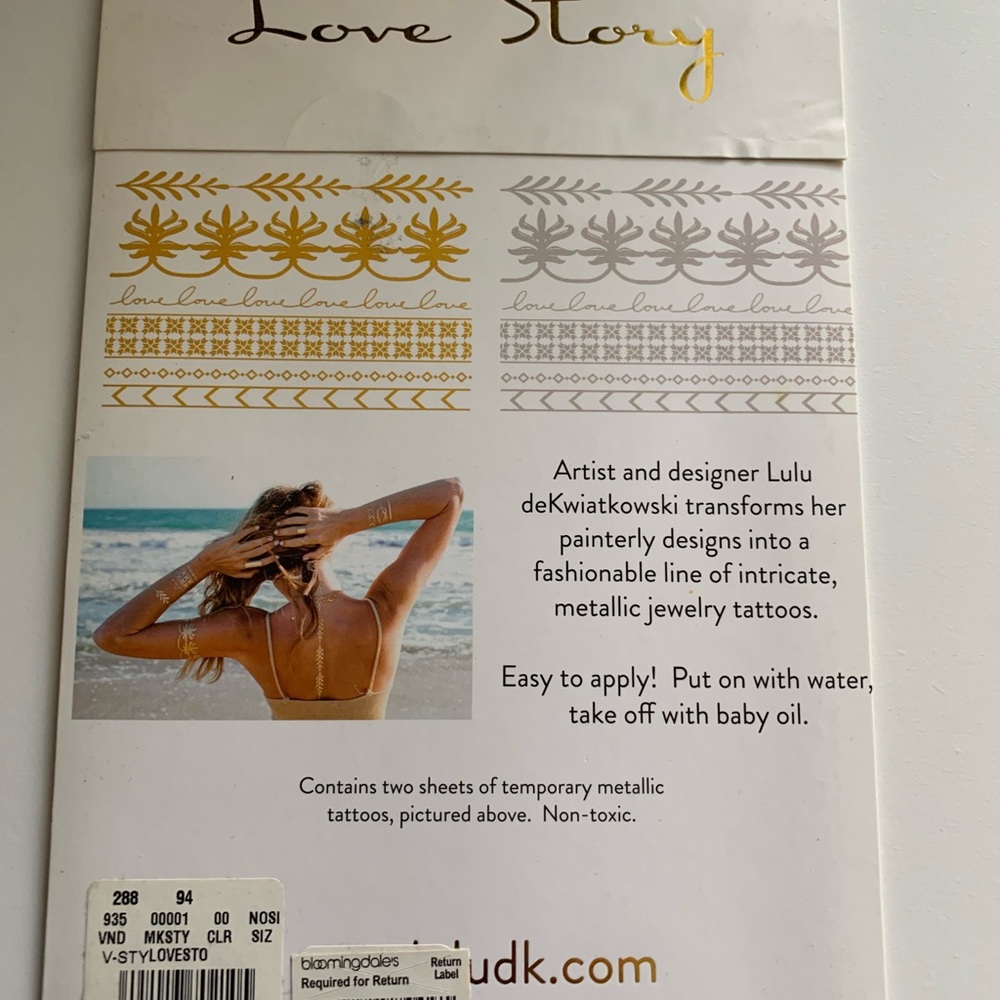 Lulu Dk Gold Temporary Tattoos